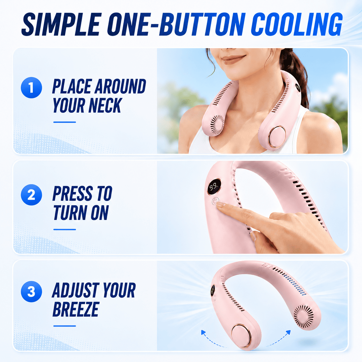Zyloptix® Wearable Neck Fan