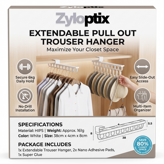 Zyloptix® Extendable Pull Out Trouser Hanger