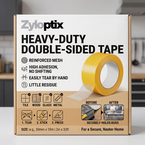 Zyloptix® Heavy-Duty Double-Sided Tape - Strong Adhesive Fix For Quick No-Tool Home Solutions🔧