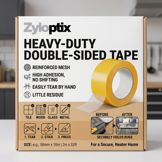 Zyloptix® Heavy-Duty Double-Sided Tape - Strong Adhesive Fix For Quick No-Tool Home Solutions🔧