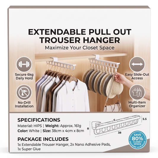 Avermixon® Extendable Pull Out Trouser Hanger