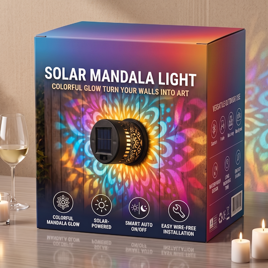 🌞 50% OFF NOW! 🌀Avermixon® Solar Mandala Light – Stunning Pattern Projection, 2-in-1 Floor & Wall Design & IP65 Waterproof Auto On/Off 🌿