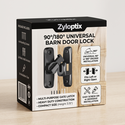 Zyloptix® 90°/180° Universal Barn Door Lock