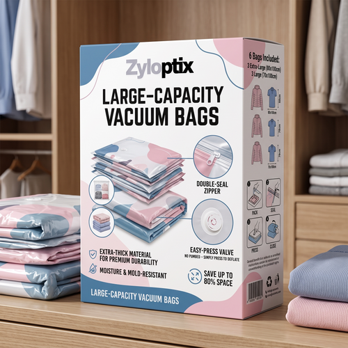 Zyloptix®📦 Large-Capacity Vacuum Bags – No Pump Needed! 💨✨