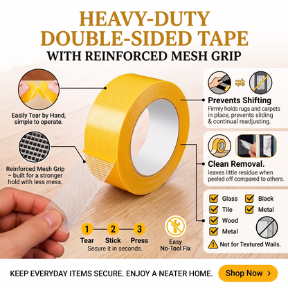 Avermixon® Heavy-Duty Double-Sided Tape - Strong Adhesive Fix For Quick No-Tool Home Solutions🔧