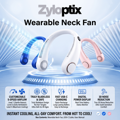 Zyloptix® Wearable Neck Fan