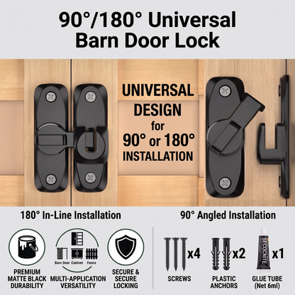 Avermixon® 90°/180° Universal Barn Door Lock