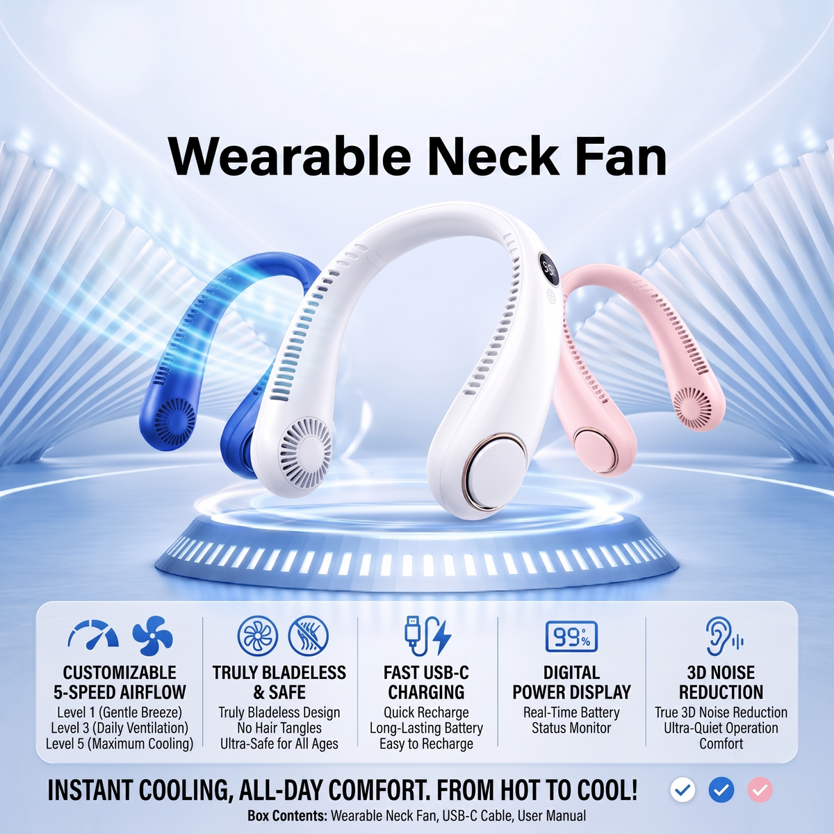 Avermixon® Wearable Neck Fan