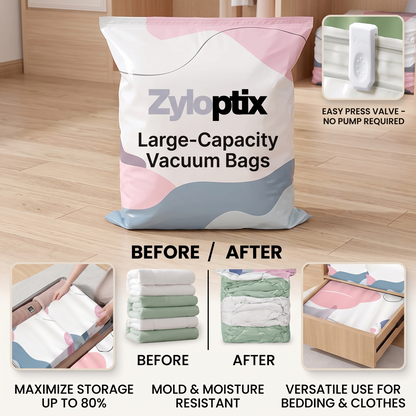 Zyloptix®📦 Large-Capacity Vacuum Bags – No Pump Needed! 💨✨