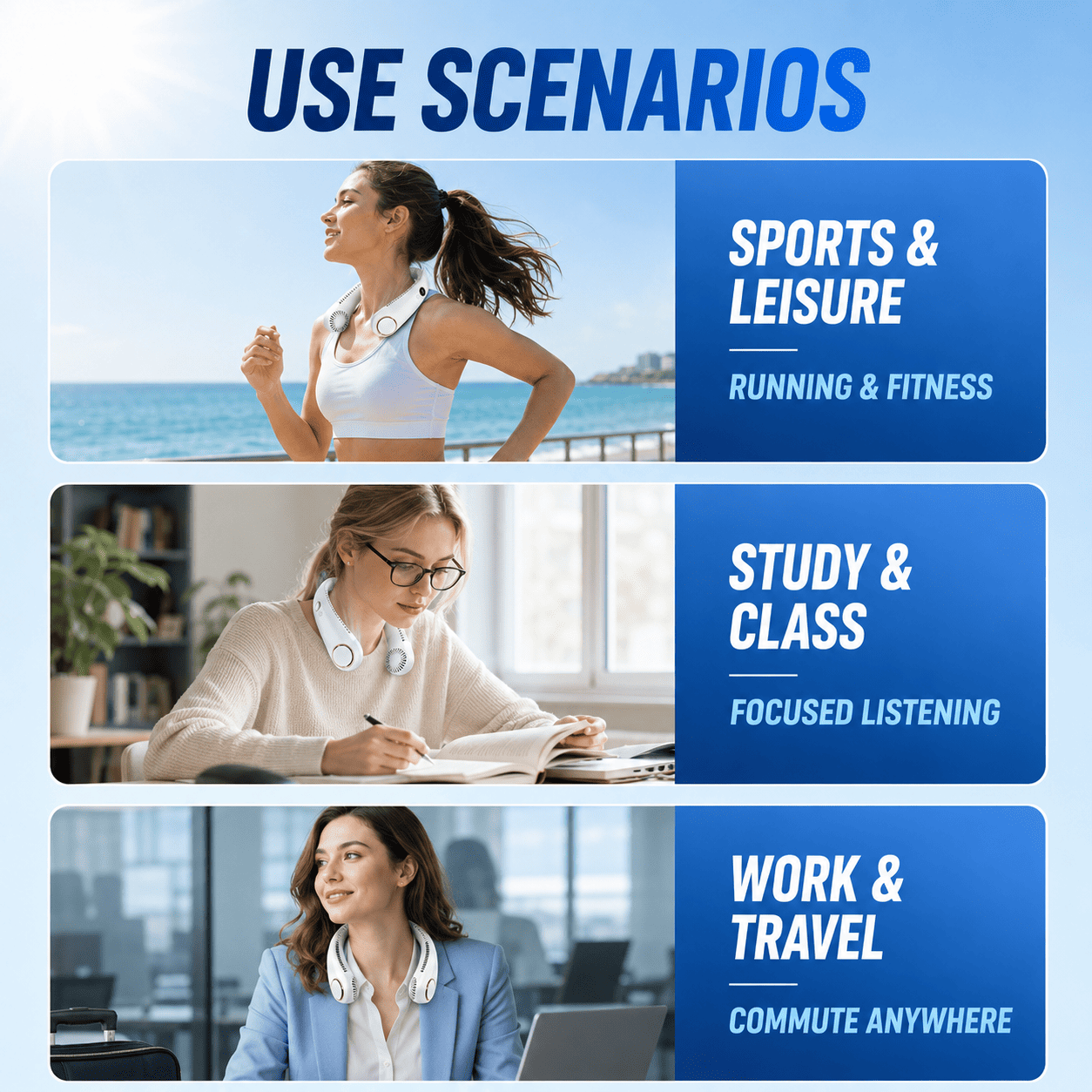 Zyloptix® Wearable Neck Fan