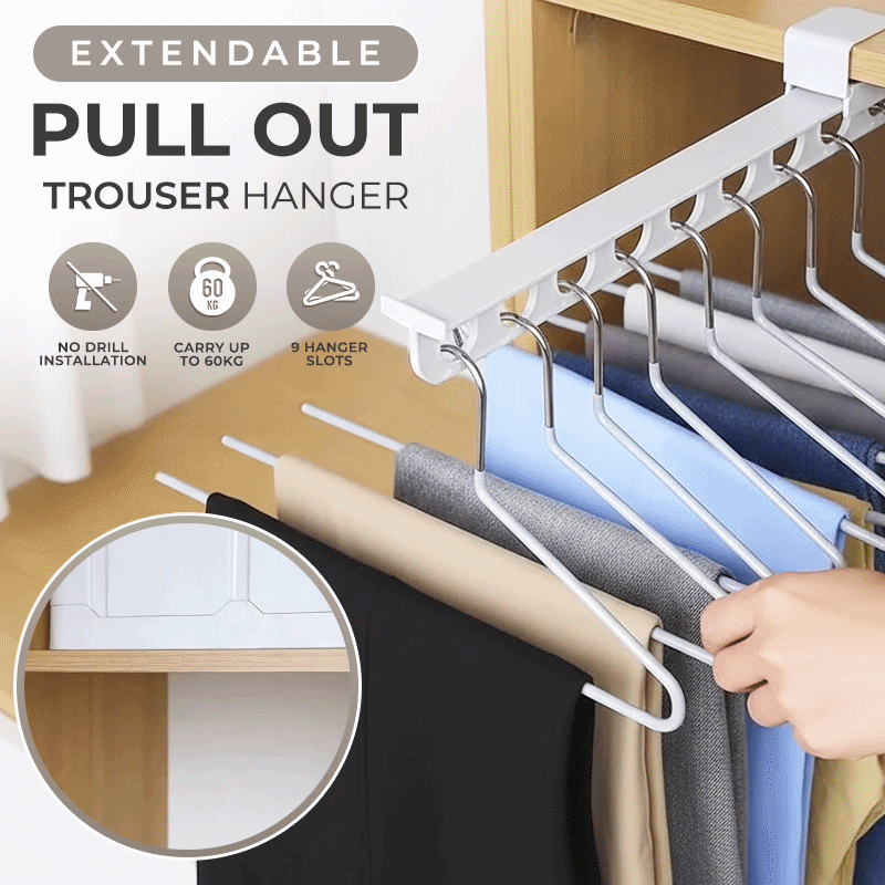 Zyloptix® Extendable Pull Out Trouser Hanger