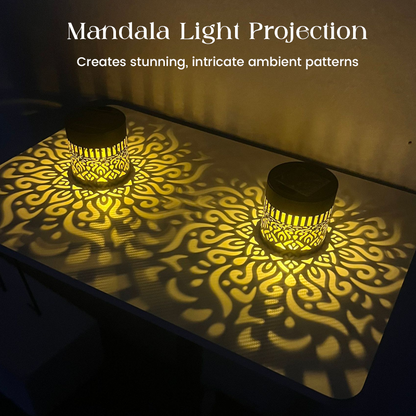 🌞 50% OFF NOW! 🌀Zyloptix® Solar Mandala Light – Stunning Pattern Projection, 2-in-1 Floor & Wall Design & IP65 Waterproof Auto On/Off 🌿