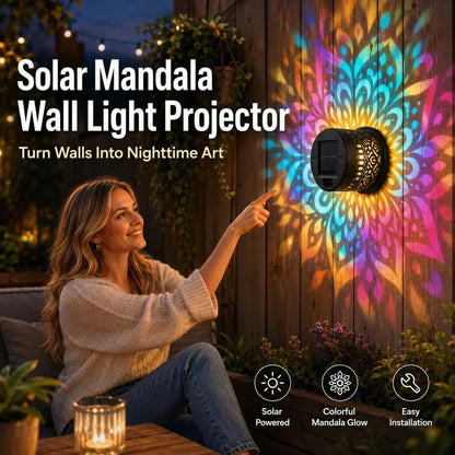 🌞 50% OFF NOW! 🌀Zyloptix® Solar Mandala Light – Stunning Pattern Projection, 2-in-1 Floor & Wall Design & IP65 Waterproof Auto On/Off 🌿