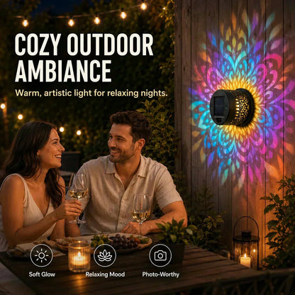 🌞 50% OFF NOW! 🌀Zyloptix® Solar Mandala Light – Stunning Pattern Projection, 2-in-1 Floor & Wall Design & IP65 Waterproof Auto On/Off 🌿