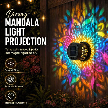 🌞 50% OFF NOW! 🌀Zyloptix® Solar Mandala Light – Stunning Pattern Projection, 2-in-1 Floor & Wall Design & IP65 Waterproof Auto On/Off 🌿