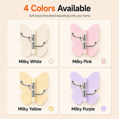 🦋 Zyloptix® Rotating Butterfly Triple Hook—Adjustable for Flat Walls & Corners