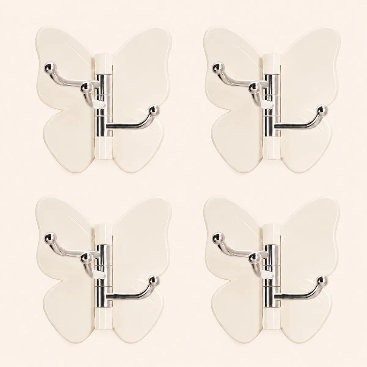 🦋 Zyloptix® Rotating Butterfly Triple Hook—Adjustable for Flat Walls & Corners